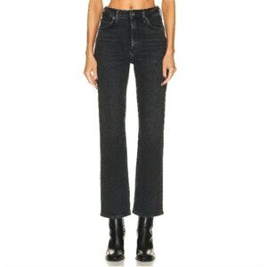 AGOLDE Vintage Boot Jeans Mid Rise Wide Leg Flare Technique Black 23 Aritzia